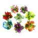 Hawaiian Hibiscus Flower Hair Clips - Set of 8 Fabric Artificial Tropical Barrettes for Luau Beach Party - Buy Online on GoSupps.com