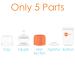 PopYum 9oz Orange Anti-Colic Formula Baby Bottles 3-Pack | Easy Mixing & Dispensing | Includes 2 Nipples - Buy Online on GoSupps.com