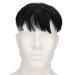 Men Short Black Wig Handsome Male Short Hair Topper Men's Fluffy Toupee Synthetic Halloween Costume Toupee for Men Daily Party Use Not Easy to Fall Off