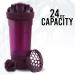 KICHLY (Set of 2 Classic Protein Shaker Bottle (700 ml) with Protein Shaker Ball - Non-Leak Cap with Container for Protein Shakes Perfect Fitness & Workout Partner (Plum & Clear) - Buy Online on GoSupps.com