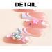 French Fake Flower Nails - Square Full Cover Butterfly Acrylic Nails - 24PCS Shiny False Nails for Women and Girls | International Shipping - Buy Online on GoSupps.com
