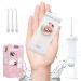 Water Flosser with Mirror Portable Pocket Mini Oral Irrigator 3 Mode Cordless for Travel & Home IPX7 Waterproof Teeth Pick Telescopic Reservoir Water Flosser for Teeth Gums Care White