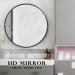SDK Round Bathroom Mirror Cabinet - Black 50CM: Wall Storage & Medicine Cabinet with Slow-Close Wooden Frame - 3 Level Organization - Buy Online on GoSupps.com
