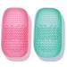 Makeup Brush Cleaner Mat Forreen 2 Pieces Makeup Brush Cleaning Mat Silicone Portable Colorful Durable Makeup Brush Cleaning Pad for Cleaning Various Makeup Brushes