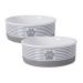 Bone Dry Paw & Patch Ceramic Pet Collection Medium Set, 6x2" Gray