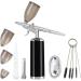 I-BEAUTEE 27PSI Wireless Portable Airbrush Kit | Rechargeable Cordless Mini Airbrush for Barber, Painting, Nail Art, Makeup & Tattoo - Black - Buy Online on GoSupps.com