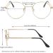 ALWAYSUV Retro Metal Frame Glasses | Classic Round Flat Mirror Decorative Eyewear with Clear Lenses - Buy Online on GoSupps.com