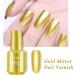 Mirror Nail Varnish - Metal Nail Polish - Gold Nail Varnish - Quick Drying Metallic Nail Polish No UV Needed - Long Lasting Chrome Mirror Nail Varnish Metal Gold Effect Super Shine Nail Art Polish - Buy Online on GoSupps.com