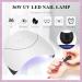 VANREESA Gel Nail Kit with 36W UV LED Lamp - 12 Colours Polish Set, Glossy Matte Finish, Base Top Coat, Complete Starter Kit for Beginners - Violet & Beige - Buy Online on GoSupps.com