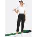SANTINY Women's Golf Pants - 3 Zipper Pockets, Stretch High Waist, Ankle Length - Black XS - Buy Online on GoSupps.com