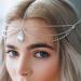 Runmi Rhinestone Head Chain | Layered Bridal Headdress & Silver Crystal Hair Accessories for Bride & Bridesmaid - Buy Online on GoSupps.com