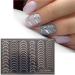 French Line 3D Nail Art Stickers - Gold Silver Curve Strip and Gothic Decals - 8 Sheets - Buy Online on GoSupps.com