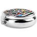 Glitter Rainbow Polka Dot Mini Round Pill Box - 3 Compartment Travel Organizer for Medicine - Portable Pill Case for Home & Office - Buy Online on GoSupps.com
