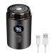 Electric Mini Razor Pockets Shaver for Men Floating Big Shave Head Quick Shave Waterproof IPX7 Mini Portable Shaver USB C Charge LED Power Display Mini Trimmer Great for Travel Car Home Use (Gray)