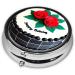 Delicious Cakes Round Pill Box - 3 Compartments Portable Organizer for Purse & Pocket | Travel-Friendly Pill Storage - Buy Online on GoSupps.com