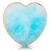 Sibba Resin Nail Art Palette Nail Mixing Palette Polish Color Mixing Plate Golden Edge Nail Holder Display Board Heart Shape Cosmetic Mixing Tools (Blue)