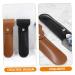 FRCOLOR Leather Shaver Storage Cover - Travel Razor Case & Pouch for Safety Razors | Handmade Compact & Stylish | Perfect Gift for Dad - 16.5x4.2CM Black - Buy Online on GoSupps.com
