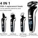 Buy 4D Silver Electric Shaver & Beard Trimmer Set for Men | International Shipping Available - Buy Online on GoSupps.com