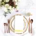 LEKOCH 100 Pcs Disposable White Napkins with Gold Design - Premium Air Laid Fabric-like Napkins for Weddings - 43x30 cm Luxury Party Supplies - Buy Online on GoSupps.com