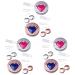 Homsfou 6 STK contact lens container Nursing set for contact lenses container for contact lenses mirror film lens-eye contact case replaceable detergent disassembly pp