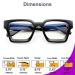 VISOONE Blue Light Blocking Glasses | Rectangle MultiColor Frame for Men & Women | Preppy Chic Look | RIVER River Upg Black - Buy Online on GoSupps.com