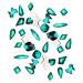 dijiusidy 50 Pieces Glass Crystal Set Eye-catching Personalized Nail Art Rhinestones DIY Handcraft Manicure Accessories for Card Making Malachite Green