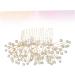 Angoily Metal Hair Clips Gold Hair Clips Bridal Headpiece Leaf Pearl Hair Comb Bridal Hair Comb Rhinestone Bridal Rhinestone Hair Clip Crystal Headpiece Wedding Accessories Bride - Buy Online on GoSupps.com