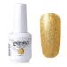 Vishine Gel Polish Nail Art Soak-off UV LED Nail Gel Polish Diy Manicure Glitter Goldenrod #618