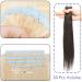 Elailite Ombre Tape in Hair Extensions - 20 Pcs 40cm Straight 50g #60 Platinum Blonde - Premium Human Hair - Buy Online on GoSupps.com