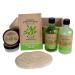 Gift Sets for Bath Spa Shower |6-piece wellness set|260ml shower gel 260ml bubble bath 300g bath salt 50ml body scrub 50ml body lotion sisal pad feature: In wooden Basket. - Buy Online on GoSupps.com
