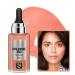 Foundation concealer lightens acne fine lines and dark spots moisturizes and rejuvenates skin to even out skin tone anti-aging serum hyaluronic acid foundation serum (Medium brown 30ML) 30 ml (Pack of 1) Medium Brown