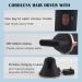 Black Cordless Hair Dryers Low-Heat Rechargeable Blow Dryer with 5000mAh Lithium Batteryr Haircare Nozzle Portable Travel Mini Blow Dryer Hot/Cold Air - Buy Online on GoSupps.com