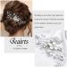 Zoestar Flower Bride Wedding Hair Combs Silver Pearl Crystal Headpiece Bridal Hair Accessories for Women and Girls - Buy Online on GoSupps.com
