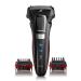 Panasonic Hybrid Wet Dry Shaver, Trimmer & Detailer with Two Adjustable Trim Attachments, Pop-up Precision Detail Trimmer & Shave Sensor Technology, Cordless Razor for Men, ES-LL41-K, Black hybrid shaver and trimmer ES-LL41-K