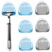 Cabilock 6 pieces for gray hanging self-adhesive blue Accessoires men's kitchen removable luffa razor bathroom towel suction cup women hook storage bathrobe