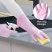 Riisoyu Dishwahing Gloves 2 Pairs Reusable Household Gloves 32cm Long Skin-Friendly Cleaning Gloves Rubber Cleaning Gloves with Cotton Flocked Liner for Kitchen Painting Gardening Pet Care - Buy Online on GoSupps.com