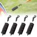 Delamiya 4 pieces of archery arrow puller pebble archery Arrower rubber arrow powder with belt clip for simple arrow pulling and hand protection archery arrows puller target rubber (black)