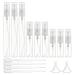 BENECREAT 30 pieces 3ml/5ml/10ml mini-fog spray bottle clear glass travel liner atomizer spray bottles with 2 pieces and 4 pieces pipettes for perfume cosmetics 3ml/10ml of Cap
