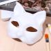Magiclulu 6-Piece White Cat Masks | Therian Pappmache Art Masks | Animal Half Face Crafts | DIY Party Accessories for Mardi Gras & Halloween - Buy Online on GoSupps.com