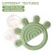 Aolso Silicone Bite Ring for Babies - BPA-Free Five Finger Teething Toy with Anti-Lost Rope - Ideal Dental Aid for 3 Months + - Green - Buy Online on GoSupps.com