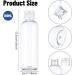 Dacitiery 10 Pcs 100ml Clear Travel Bottle Empty Transparent Containers Flip Cap Clear Refillable Travel Bottles for for Travel Toiletries Liquid Cosmetic - Buy Online on GoSupps.com