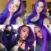 Lezaxiu Dark Purple Synthetic Hair Wig - 24 Inch Long Straight Heat Resistant Fiber Wig for Women - D-purple - Buy Online on GoSupps.com