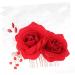 Housoutil 1pc Teasing Combs for Women Hair Clips Classic Hair Comb Hair Accessories for Women Wedding Barrettes for Women Wedding Hair Clip Bridal The Flowers Flower Head Miss Red - Buy Online on GoSupps.com