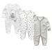 MAMIMAKA Baby Rompers Pajamas Cotton Jumpsuit Boys Girls Sleepsuit Long Sleeve Footed Bodysuits One-Piece Outfits 3-6 Months Three Pieces-17