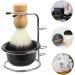 Frcolor Razor Foam Shell Holder Set | Stainless Steel Hairdresser Shaving Kit | Personal Care Dust Brush & Bowl Cover | Travel-Friendly 12x8.5cm Black - Buy Online on GoSupps.com