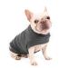 Docio dog sweater - soft and warm t -shirt dog spring clothes coat cat sweater for small dogs cats gray l l (1 Pack) gray