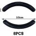 8Pcs Silicone Eyelash Curler Refill Pads - Black | Replacement Pads for Eyelash Curler - Buy Online on GoSupps.com