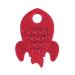 POPPIES Red The Rocket BPA-Free Silicone Suction Cup Teether  Sensory  Bath Toy