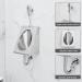 304 Stainless Steel urinals Induction Wall-Mounted Drainage Public Toilet urinals Square Wall-Mounted Men's urinals Bathroom Accessories for Homes Hotels Schools - Buy Online on GoSupps.com