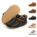 Sonsage Infant Baby Boys Girls Oxford Shoes Pu Leather Lace-Up Anti-Slip Trainer Soft Rubber Sole Toddler First Walking Sneakers 0-6 Months B Black